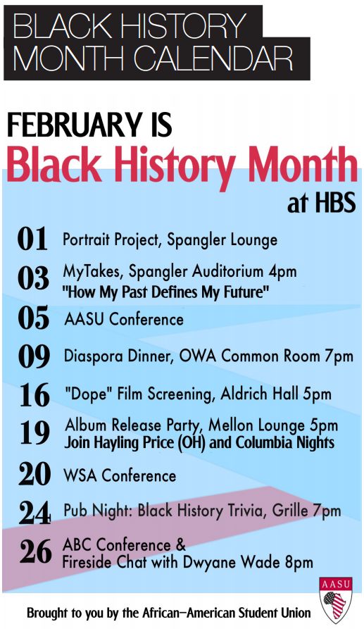 Black History Month Calendar