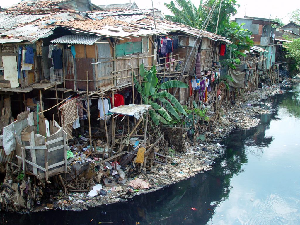 A slum in Jakarta 